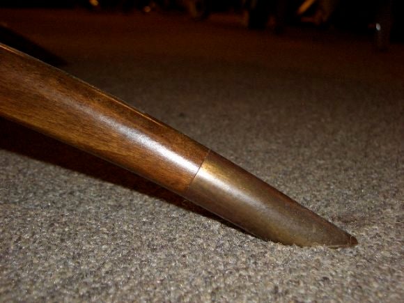 White Glass and Walnut Spider Leg Table 1