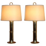 Pair of Modern Brass Lamps