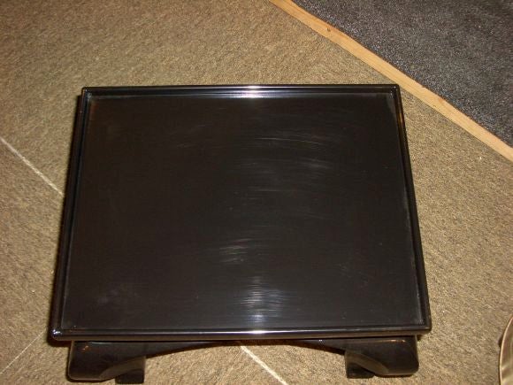 Pair of Black Lacquered Tables