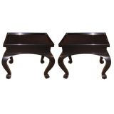Pair of Black Lacquered Tables