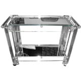 Lucitre and Mirror Serving Cart