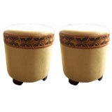 Pair of Original Ottomans by Irwin Feld
