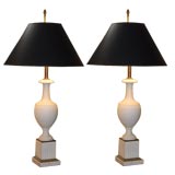 Pair of Bisque Table Lamps