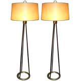 Pair of Tripod Floor Lamps