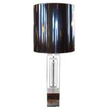 Regency Lucite and Steel Table Lamp