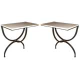 Pair of Marble Top Wall Consoles