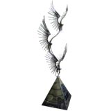 Curtis Jere 6 foot tall "Gulls" Sculpture