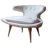 Organic White Slipper Chair