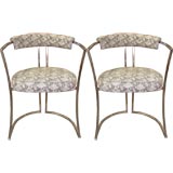 Pair of Faux Snakeskin Chairs