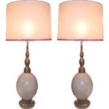 Pair of Italian Egg Lamps