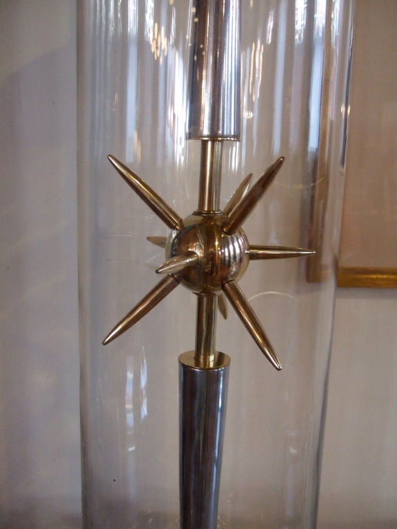 Glass Sputnik Table Lamp In Excellent Condition In New York, NY