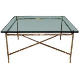 Faux  Brass Bamboo Coffee Table in the style of Jansen