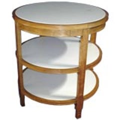 Three-Tier Table with Marble Inserts in the Manner of JMF 1