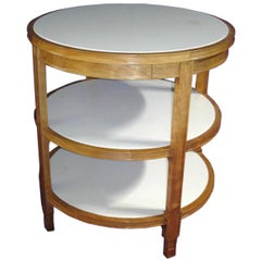 Three-Tier Table with Marble Inserts in the Manner of JMF