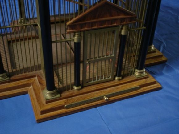 Beautifully made library birdcage which is to serve as a model of classical architecture.