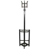 Antique A  MISSION STYLE COMBINED COAT RACK AND UMBRELLA STAND