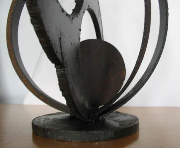 American Brutalist Metal Sculpture For Sale