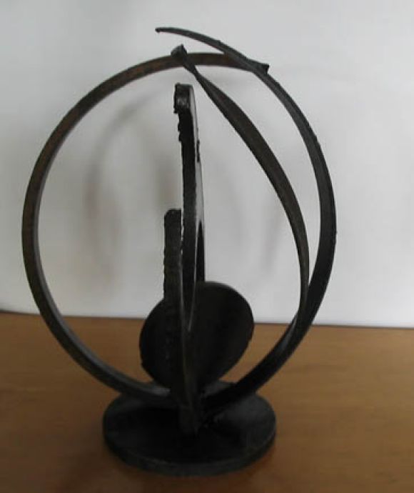 Brutalistische Metall-Skulptur im Angebot 3