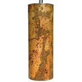 A Cork Wrapped Cylinder Lamp with Chrome Fittings