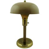 Vintage A bankers metal helmut top lamp.