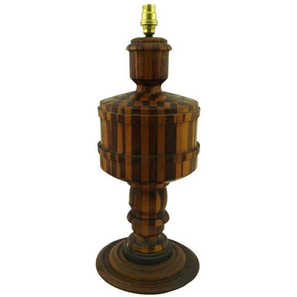 A Tramp Art Table Lamp