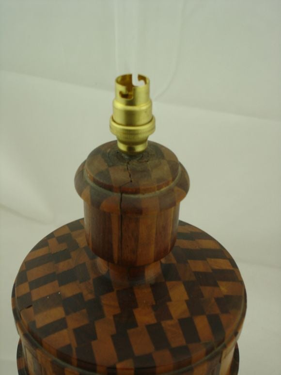 Mid-20th Century A Tramp Art Table Lamp