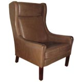 A Børge Mogensen Leather Wingback chair