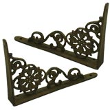 Vintage A Pair of Victorian Iron Brackets