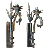 Pair of Stylized Wheat Sconce in the manner of Billy Haines