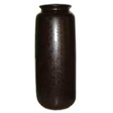 A Large Black Ceramic Vase from West Germany