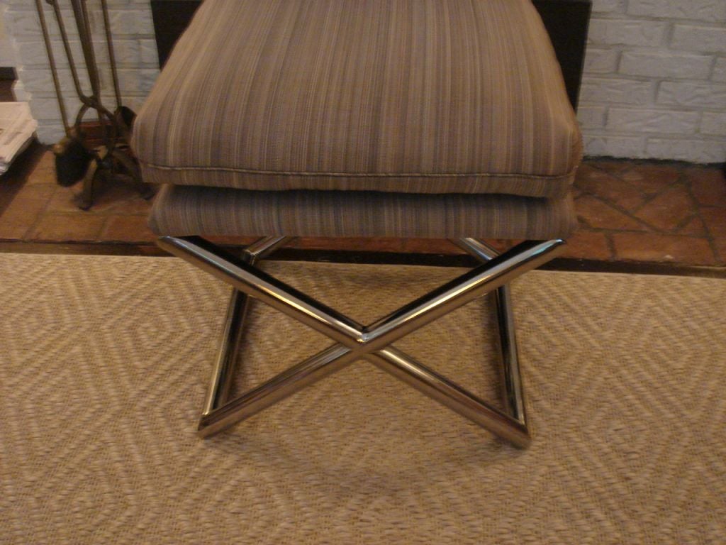 x base stool upholstered