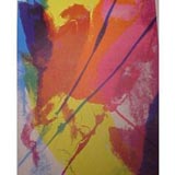 Vintage "Tide Finder", signed screenprint by Paul Jenkins