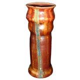 A fine slip glaze vase in the manner of  Louis Comfort Tiffany
