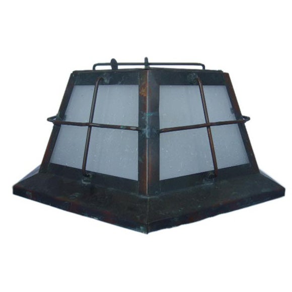 A Copper Mission Style Ceiling Light