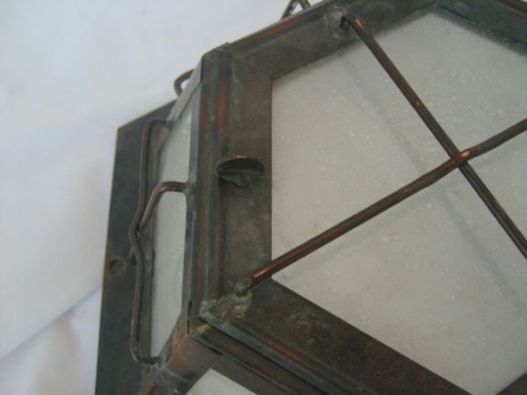 A Copper Mission Style Ceiling Light 1