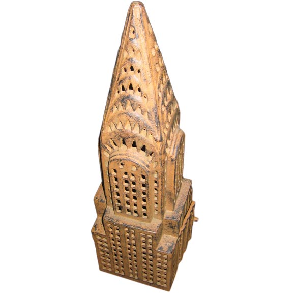 Cast iron chrysler building lantern #2