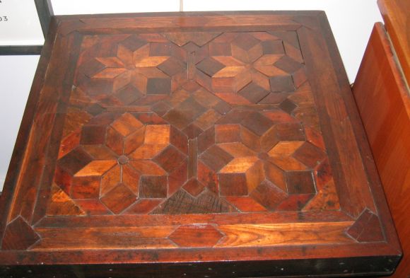 A Marquetry Top Provincial Side Table