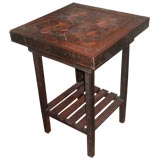 Antique A Marquetry Top Provincial Side Table