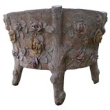Antique A Unique Faux Bois Rose Decorated Jardiniere / Planter