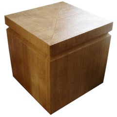 A Grasscloth Wrapped Table  
