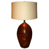 A Large Wood Block Lamp attributed to Phillip Powell