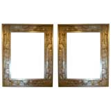 A Pair of Fine Art Deco Frames suitable as mirrors.