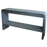 An Unusual Metal Veneer Console Table An Unusual Metal Veneer Console Table