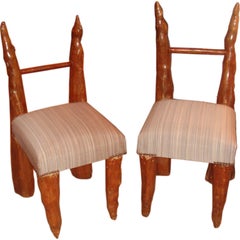 Pair of Cypress Knee Chairs from Polaroid Estate