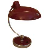 A Blood Red Bauhaus Desk Lamp by Christian Dell