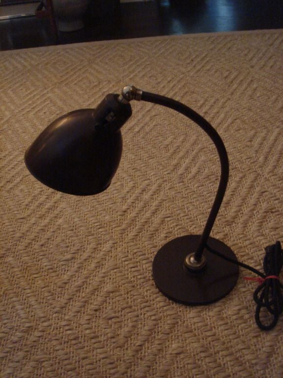German Christian Dell Brown Desk Lamp For Sale