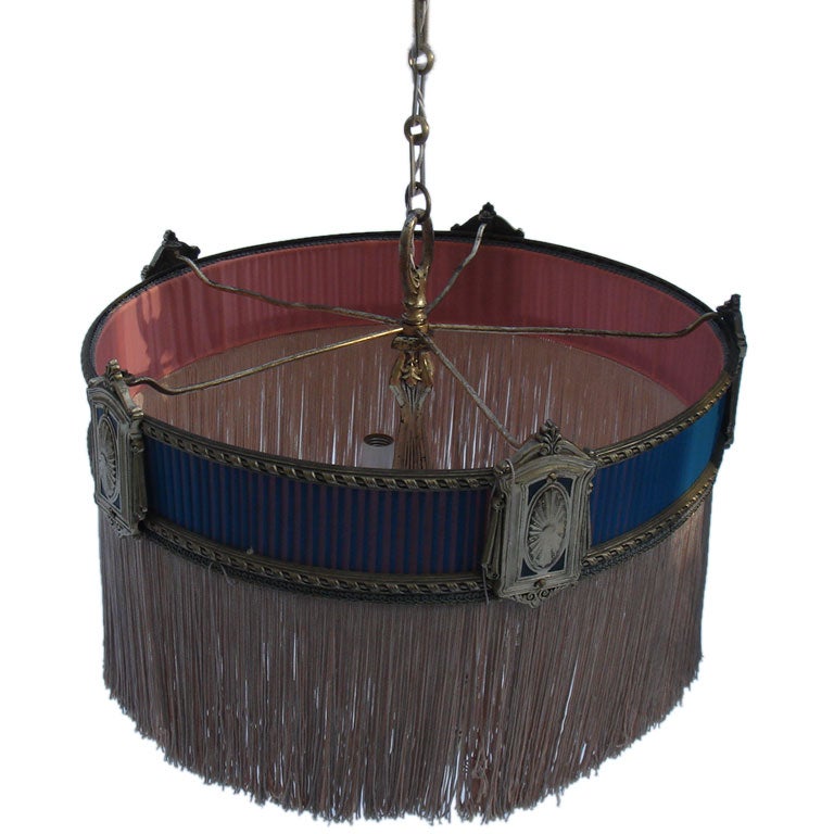 A Napolean III hanging Light with Fringe