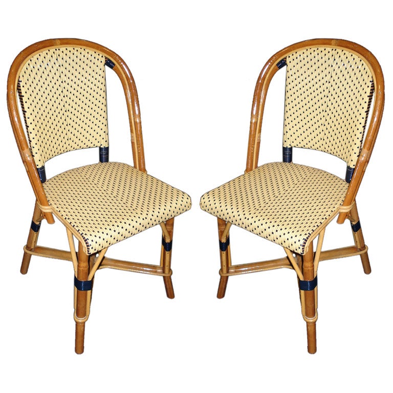 A Pair of Classic Drucker Cafe chairs by likely made by Poitoux