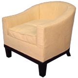 A modern tub chair in the manner of J.E. Ruhlmann