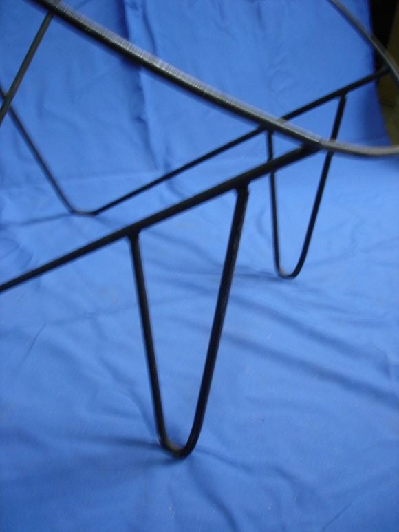 American Pair of Wire Metal Frame Basket Chairs